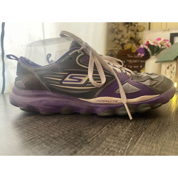 Skechers Go Train purple rare 2012 13507 resalyte sneaker sz 8.5 - Picture 2 of 13